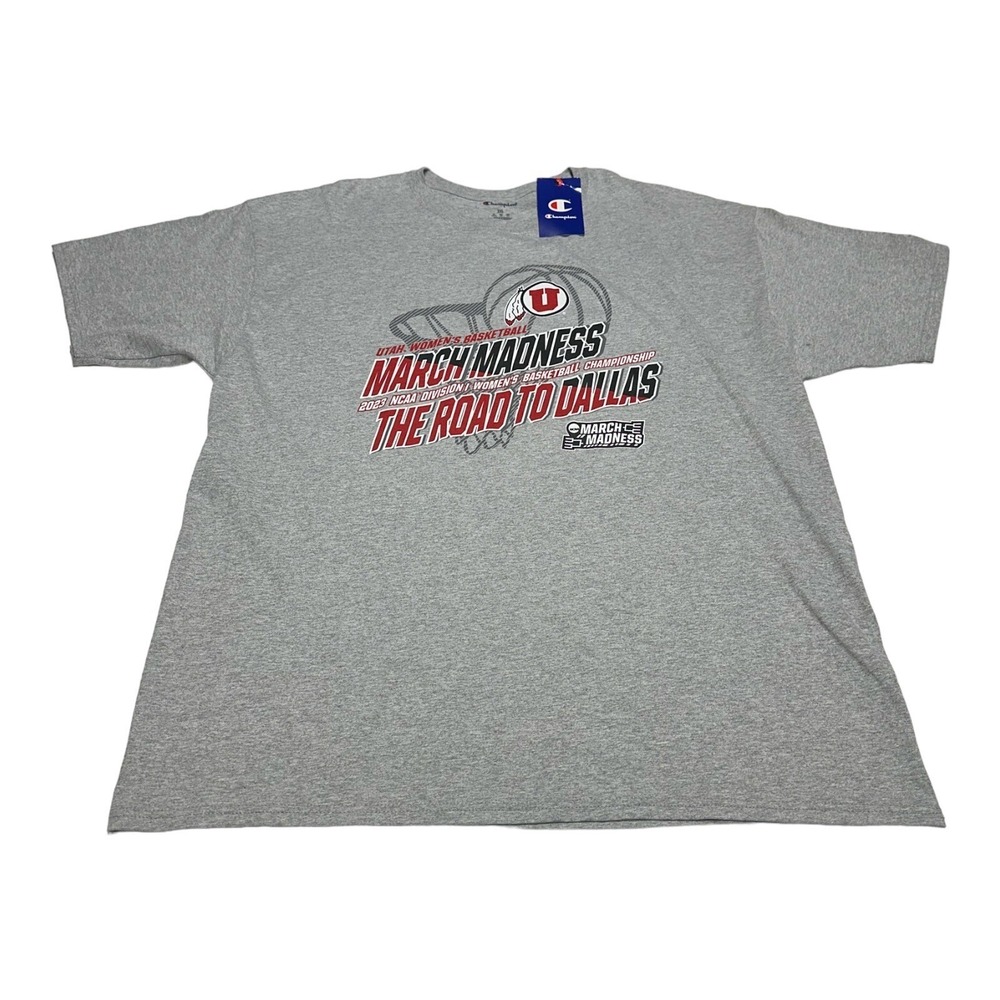 NWT Champion Men's Utah Utes Women's Basketball March Madness T-Shirt Size XXL